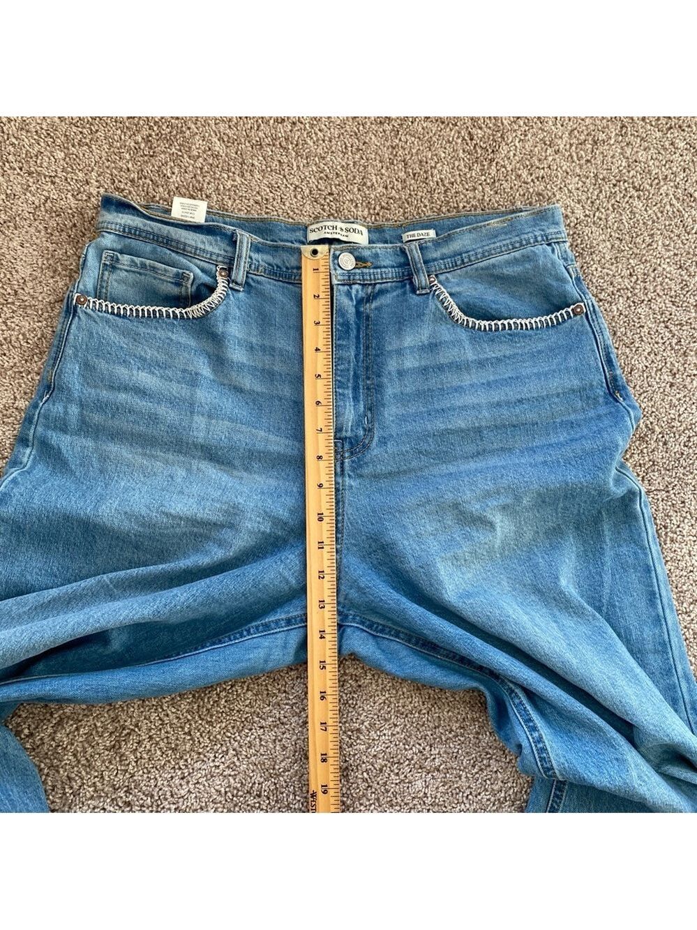 Scotch & Soda The Daze Wide Leg High Rise Jeans Blue Sz 32 - Picture 10 of 12